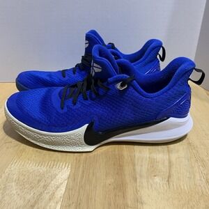 Nike Mamba Focus Mens Size 9.5 TB‎ Basketball Blue White Black Kobe AT1214-400